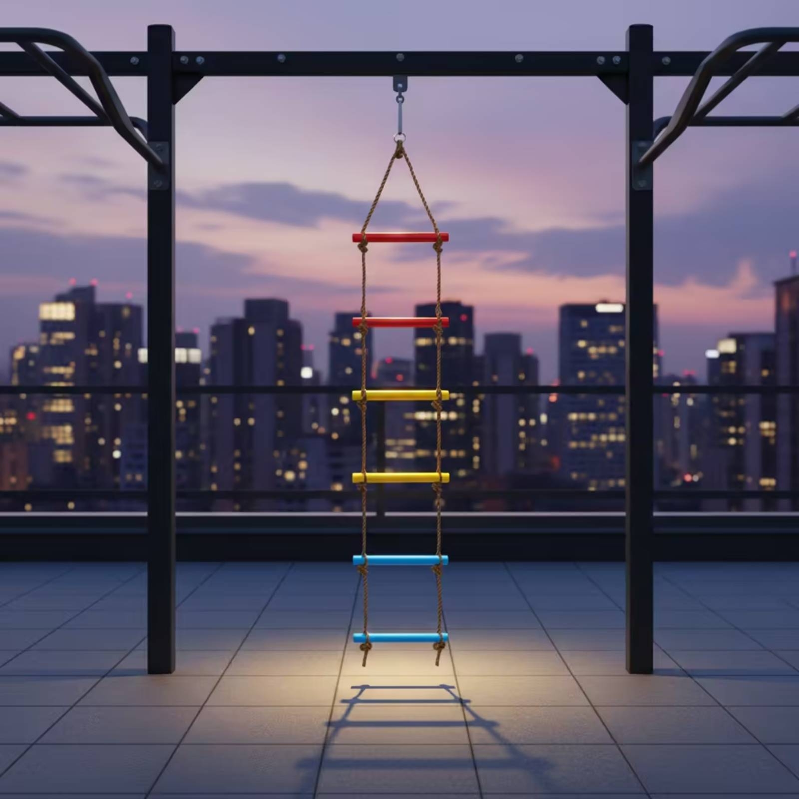 Rope Climb - Plastik Basamaklı Tırmanma Halat Merdiveni -