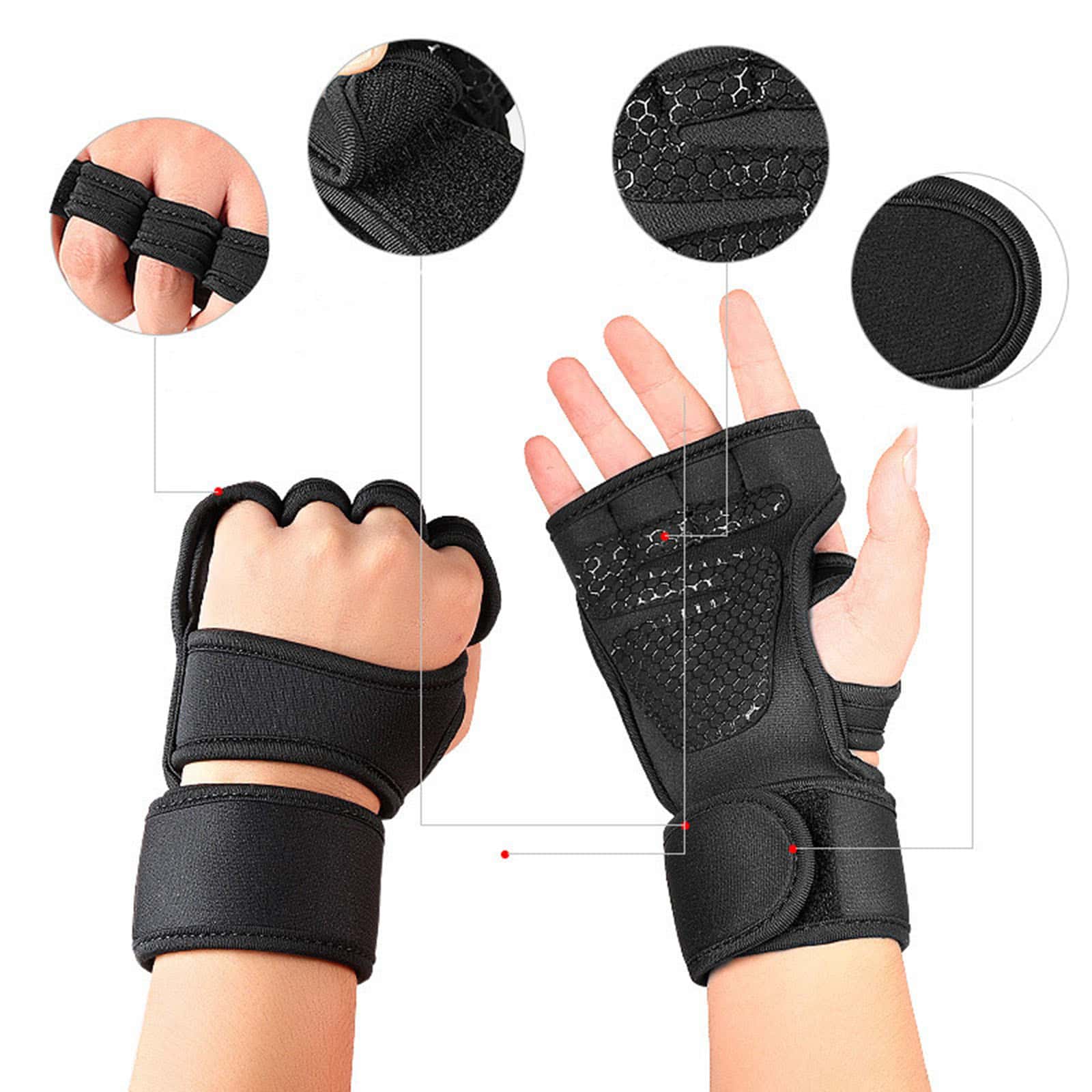 1 çift Spor çapraz antrenman b - Weightlifting Gloves incelemesi ve fiyatı