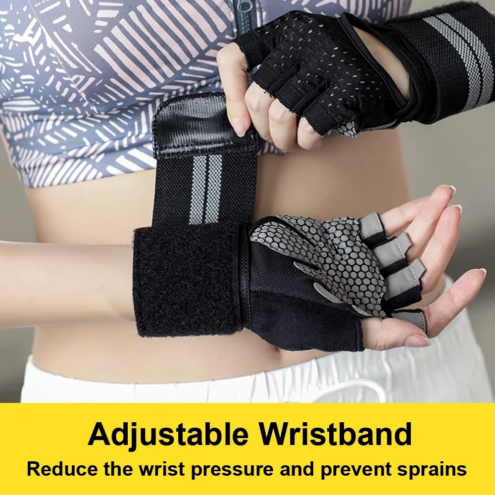 1 çift yarım parmak spor salon - Weightlifting Gloves incelemesi ve fiyatı